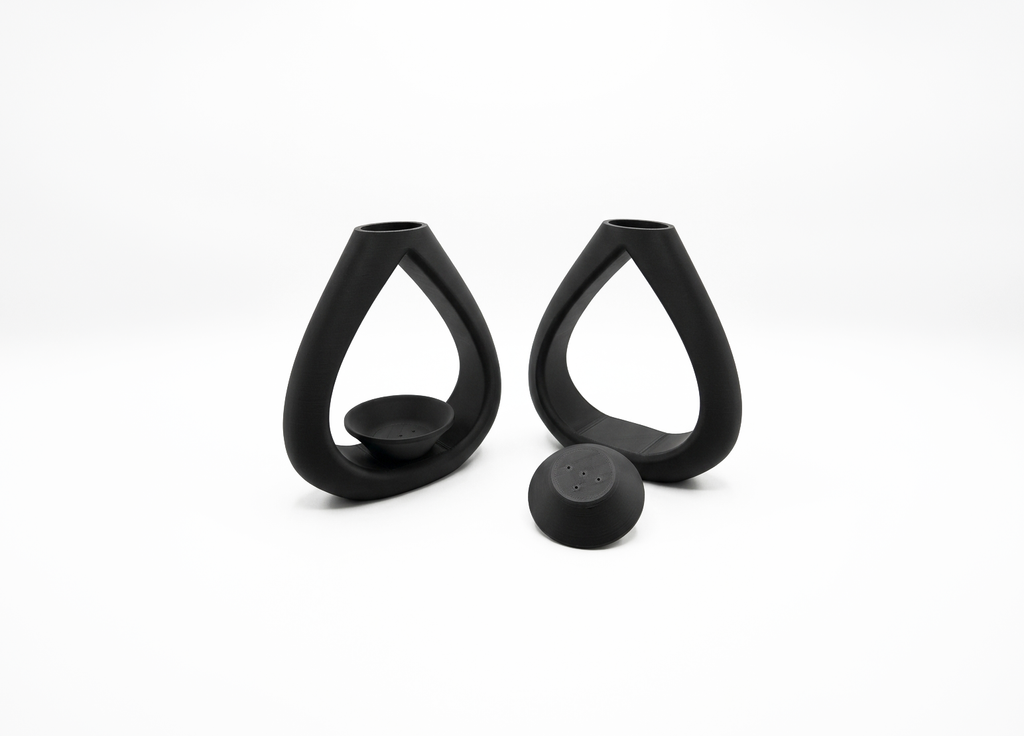 Porta Incienso, Vela y Jarrón minimal