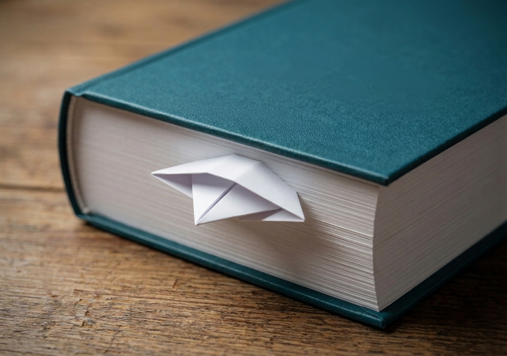 Punto de Libro Barquito de Papel